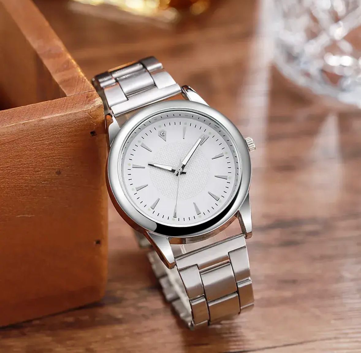 MODIYA Classic Quartz Watch for Men – Stainless Steel Strap Minimalist Roman Dial