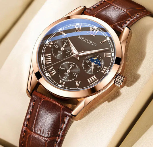 MREURIO Luxury Quartz Chronograph Watch for Men